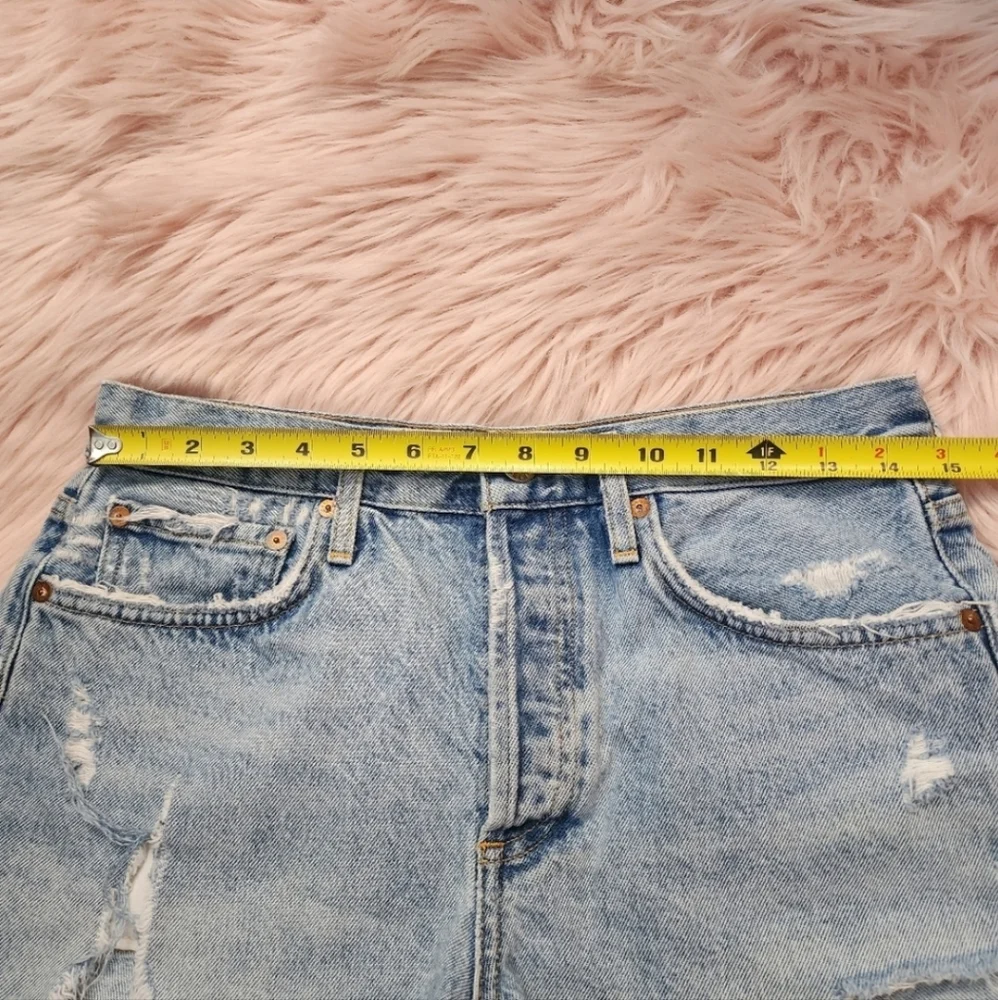 Agolde Vintage cut off Parker denim distressed jean shorts